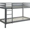 Stapelbed Anicet Ii - 2 X 90X 190 Cm - Massief Grenen - Grijs + Matras