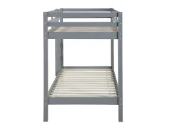Stapelbed Anicet Ii - 2 X 90X 190 Cm - Massief Grenen - Grijs + Matras