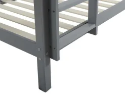 Stapelbed Anicet Ii - 2 X 90X 190 Cm - Massief Grenen - Grijs + Matras