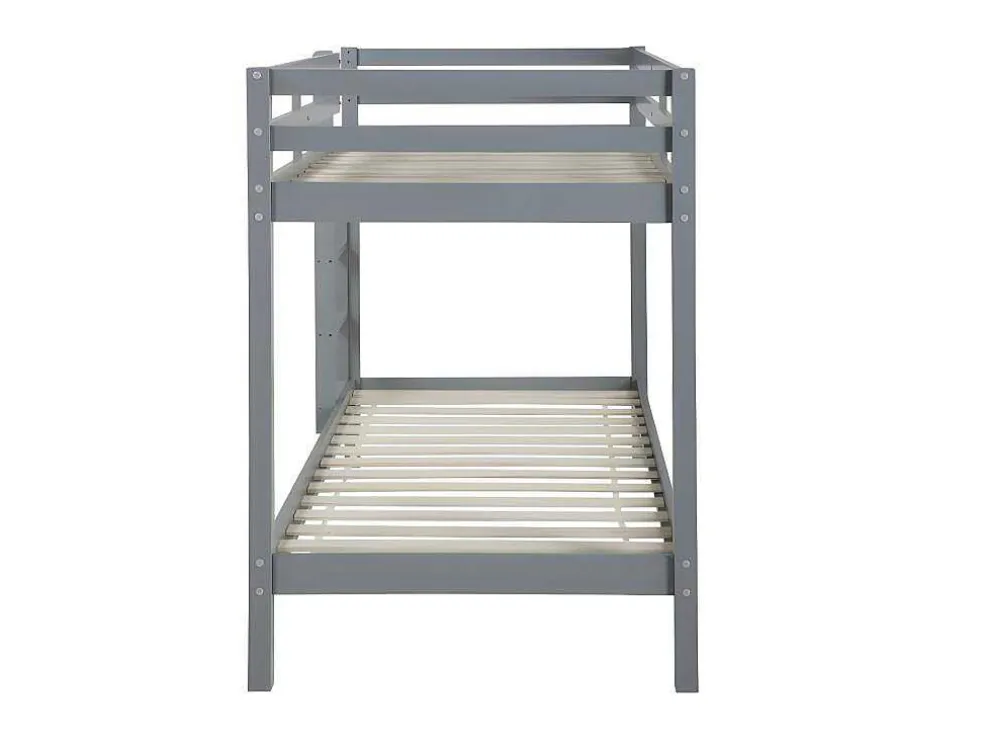 Stapelbed Anicet Ii - 2 X 90X 190 Cm - Massief Grenen - Grijs