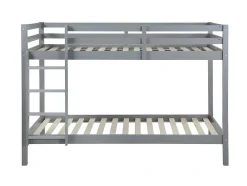 Stapelbed Anicet Ii - 2 X 90X 190 Cm - Massief Grenen - Grijs
