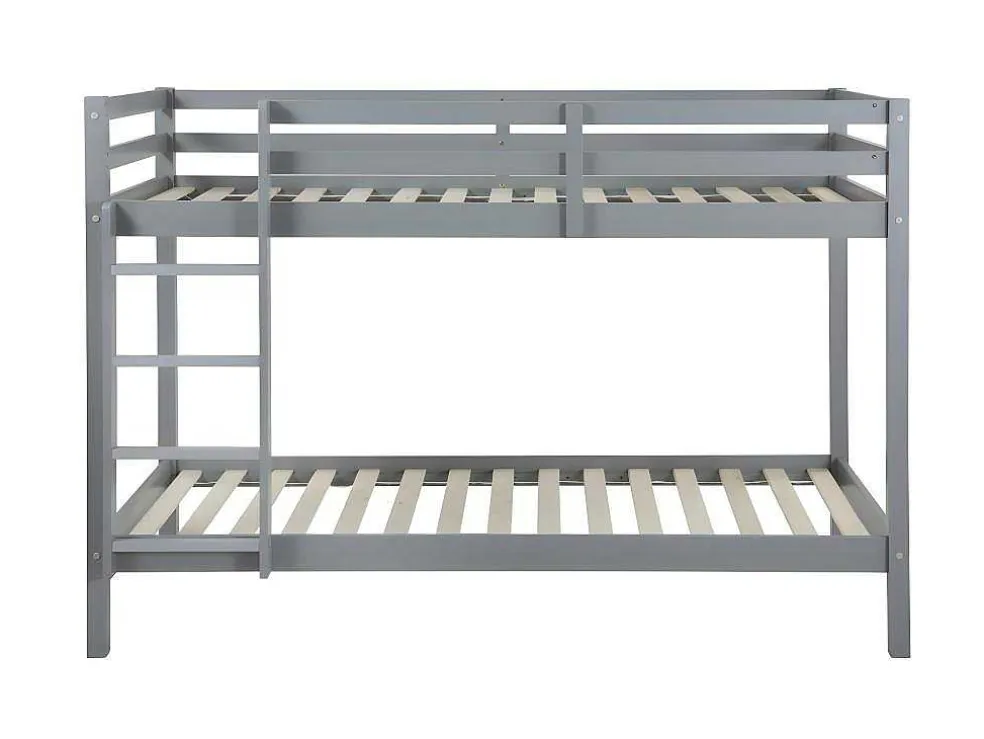 Stapelbed Anicet Ii - 2 X 90X 190 Cm - Massief Grenen - Grijs