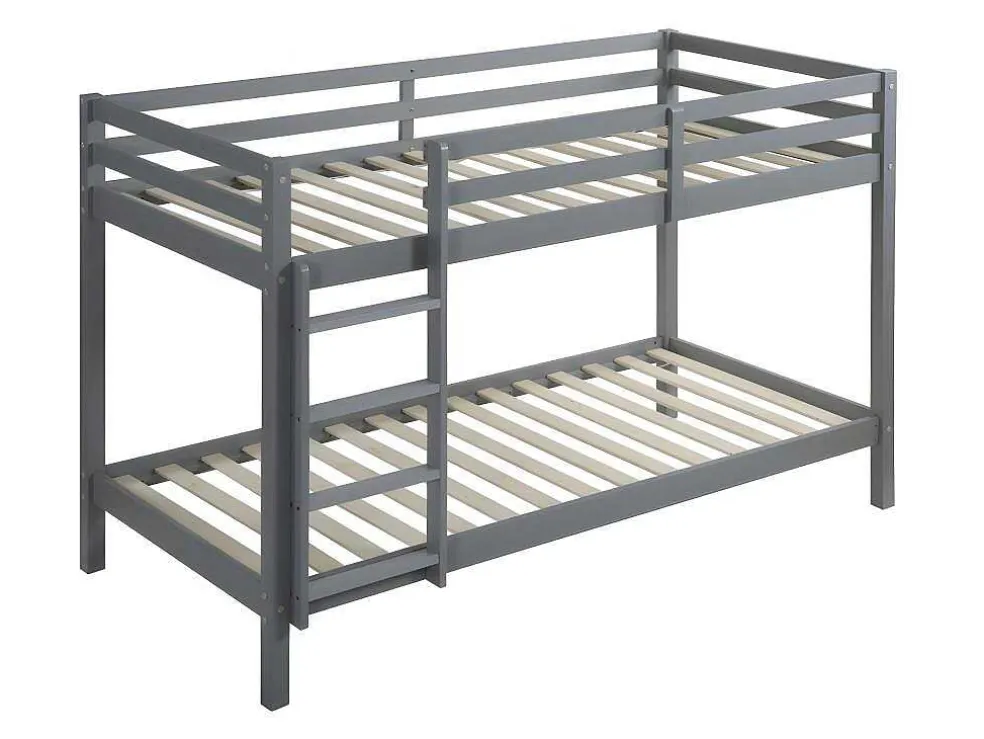Stapelbed Anicet Ii - 2 X 90X 190 Cm - Massief Grenen - Grijs