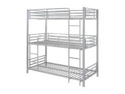 Stapelbed Elouan - 3 X 90 X 190 Cm - Grijs