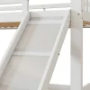 Stapelbed Voor Kinderen 140X200Cm - Met Opbergtrap En Glijbaan - Wit