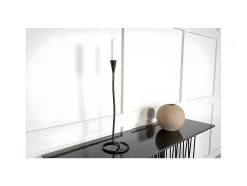 Stone Sidetable 37X130 Cm Glas Zwart Marmor Decor.