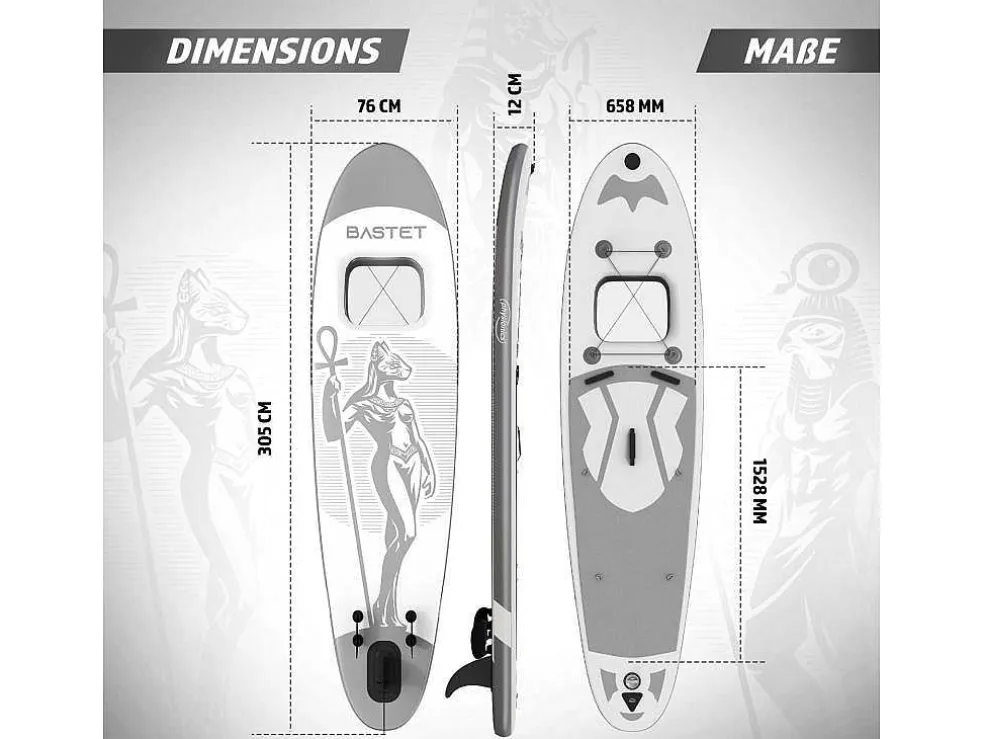 Sup Board Anubis 305 Cm - Zilver - Incl. Accessoires
