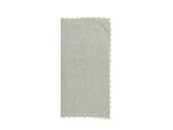 Tafelkleed + 4 Katoenen Servetten - Beige Rand - Groen - 140 X 240 Cm - Loania