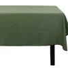 Tafellaken Van Katoen En Linnen Met Zwarte Rand - 170 X 250 Cm - Kaki - Borina
