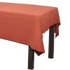 Tafellaken Van Katoen En Linnen Met Zwarte Rand - 170 X 300 Cm - Terracotta - Borina