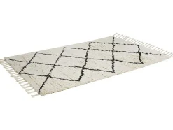 Tapijt Berberstijl Marcus - 100% Wol - 120 X 170 Cm - Beige En Zwart