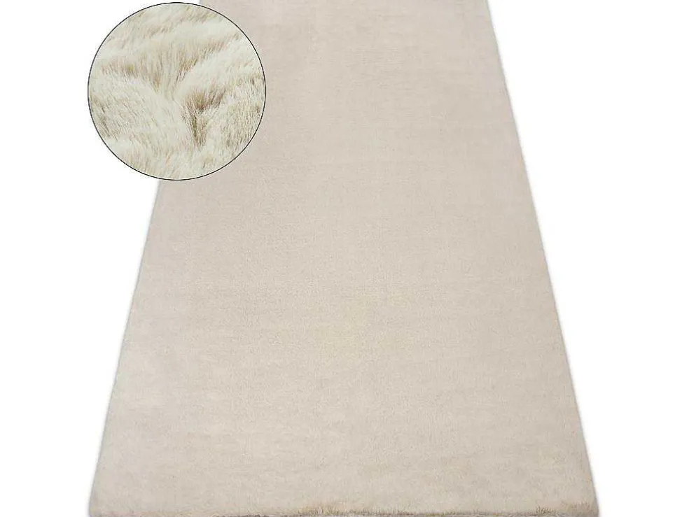 Tapijt Bunny Beige Imitatie Konijnenvacht 140X190 Cm