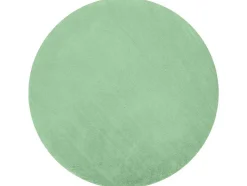 Tapijt Bunny Rond Groen Imitatie Konijnenvacht Cercle 80 Cm