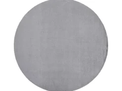 Tapijt Bunny Rond Zilver Imitatie Konijnenvacht Cercle 100 Cm
