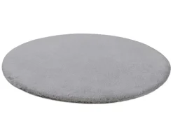 Tapijt Bunny Rond Zilver Imitatie Konijnenvacht Cercle 160 Cm