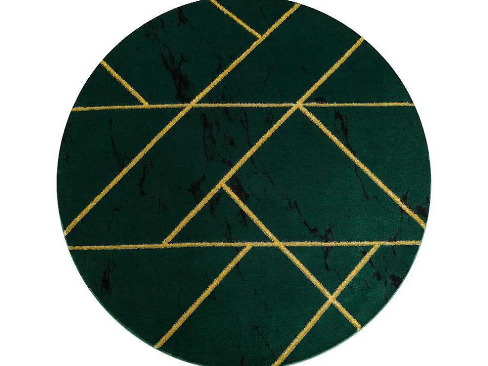 Tapijt Emerald Exclusief 1012 Cirkel - Glamour, Stijlvol Marmer, Geome Cercle 200 Cm