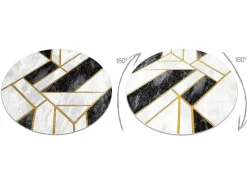 Tapijt Emerald Exclusief 1015 Cirkel - Glamour, Stijlvol Marmer, Geome Cercle 200 Cm