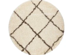 Tapijt Fluffy 2373 Cirkel Shaggy Latwerk Room / Beige Cercle 160 Cm