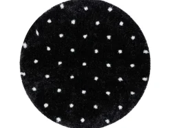 Tapijt Fluffy 2370 Cirkel, Shaggy Stippen Antraciet / Wit Cercle 160 Cm