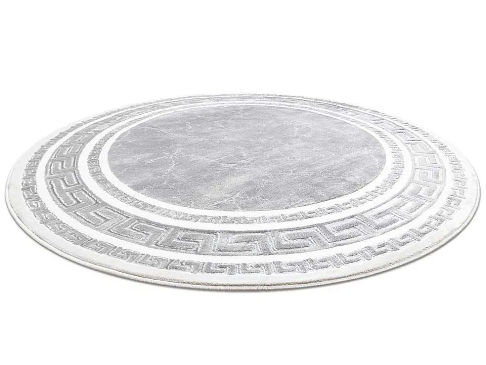 Tapijt Gloss Wiel Modern 2813 27 Stijlvol, Frame, Grieks Grijs Cercle 200 Cm