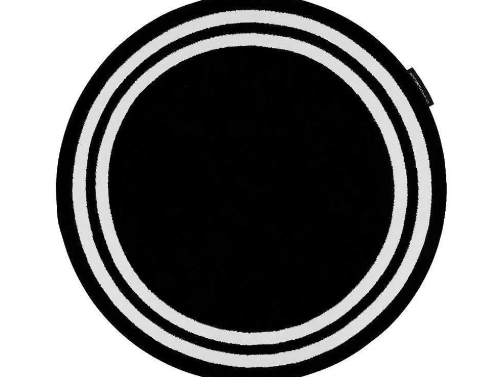 Tapijt Hampton Kader Rond Zwart Cercle 140 Cm