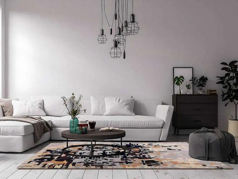 Tapijt Met Geometrisch Design Van 100% Handgeweven Wol - 160 X 230 Cm - Meerdere Kleuren - Irving