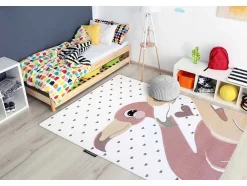 Tapijt Petit Flamingos Flamingo'S Hartjes Creme 80X150 Cm