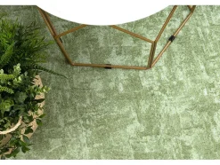 Tapijt Rond Solid Groen 20 Beton Cercle 100 Cm