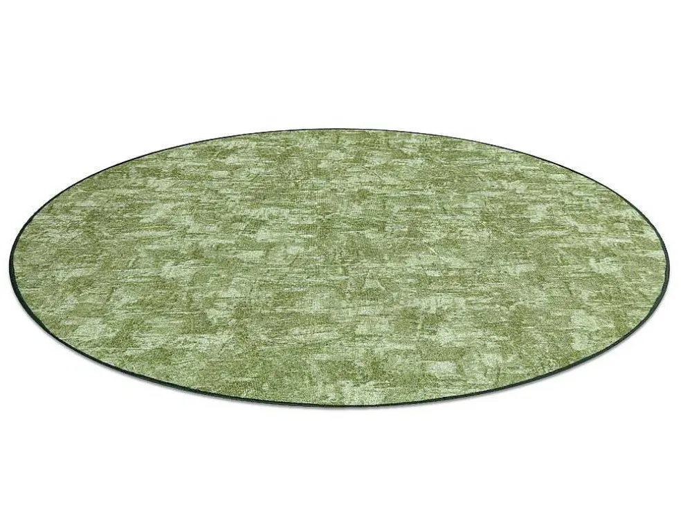 Tapijt Rond Solid Groen 20 Beton Cercle 170 Cm