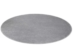 Tapijt Softy Cirkel Uniform, Enkele Kleur Grijs Cercle 200 Cm