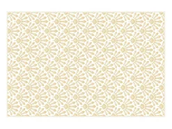Tapijt Van Vinyl Met Art-Decostijl - 120 X 180 Cm - Beige En Wit - Duchessy