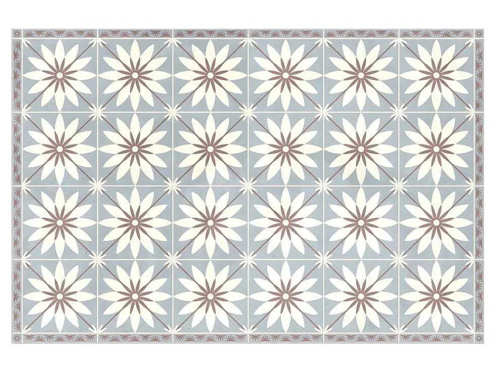 Tapijt Van Vinyl Met Bloempatroneneffect Florita - 120 X 180 Cm