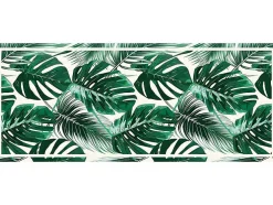 Tapijt Van Vinyl Met Etnische Stijl Sierrana - 66 X 160 Cm - Groen En Wit
