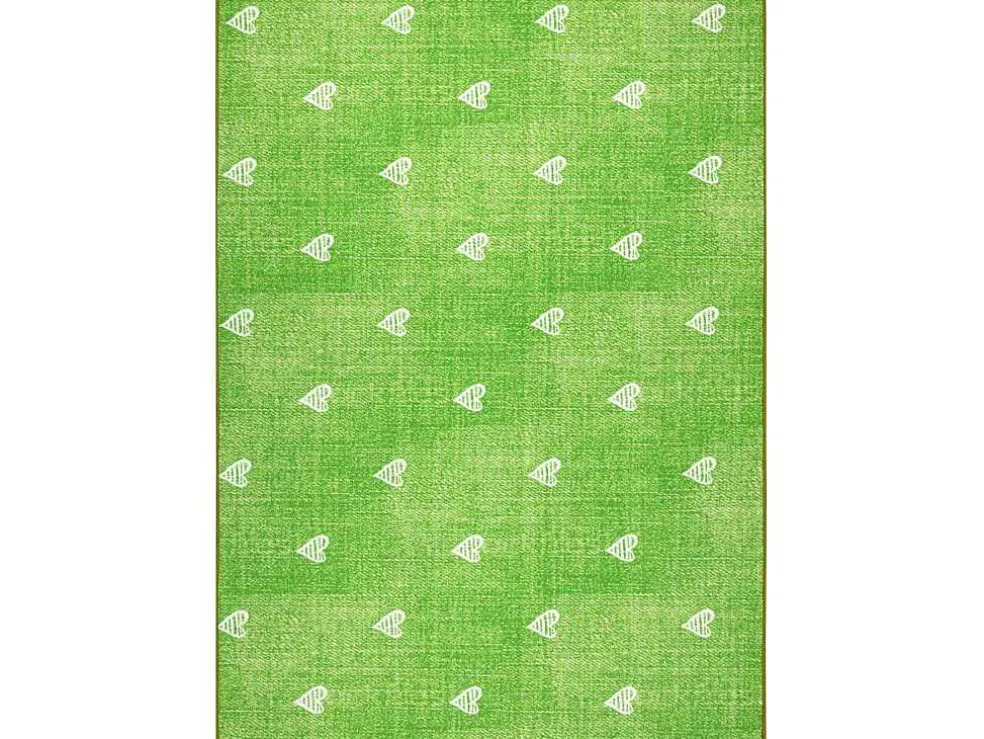 Tapijt Voor Kinderen Hearts Jeans Gewreven Harten, Kinderen - Groen 300X450 Cm