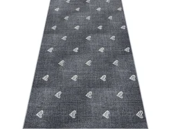 Tapijt Voor Kinderen Hearts Jeans, Gewreven Harten, Kinderen - Grijsk 100X150 Cm
