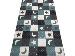 Tapijt Voor Kinderen Stars Sterren, Sterretje , Kinderen, Turkoois / 300X450 Cm