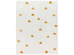 Tapijt Yoyo Gd75 Wit / Oranje - Sterren, Cirkels Voor Kinderen, Struct 200X290 Cm