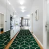 Tapijtloper Emerald Exclusief 1014 Glamour, Stijlvol Kubus Fles Groen 80X280 Cm