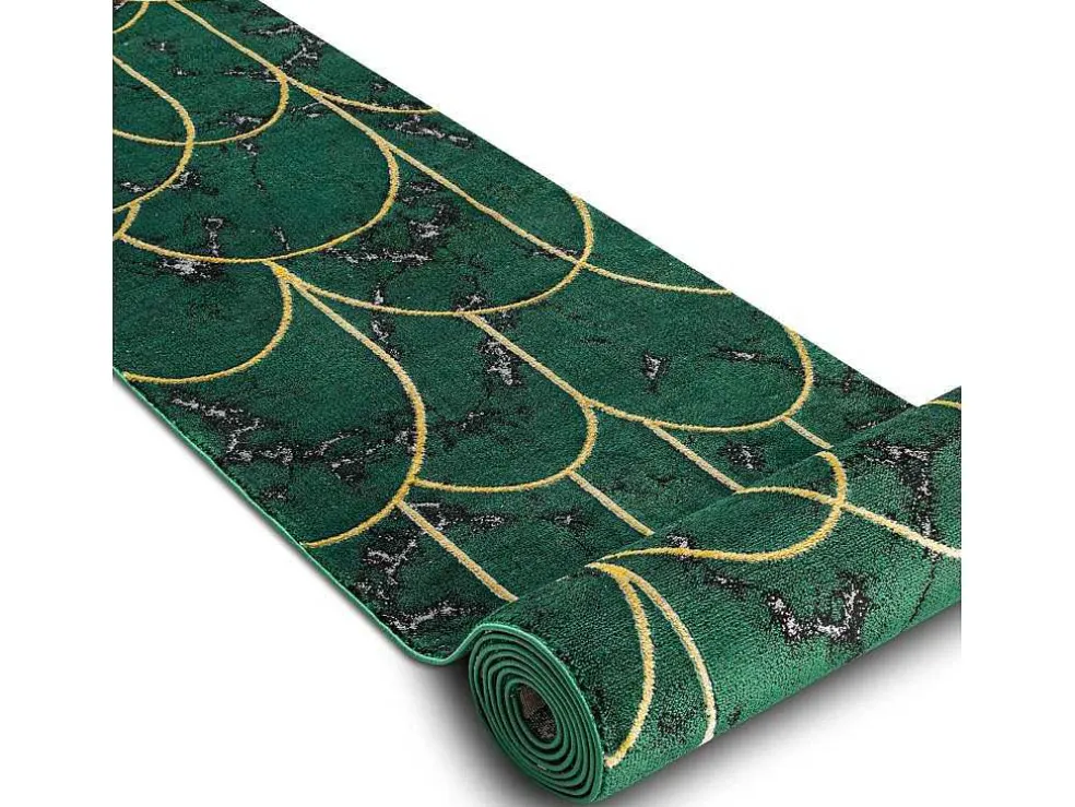 Tapijtloper Emerald Exclusief 1016 Glamour, Stijlvol Art Deco, Marmer 80X110 Cm