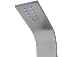 Thermostatische Douchekolom Met Massagestralen, Ledverlichting En Bluetooth - L20 X H165 Cm - Zilverkleurig - Chakra V