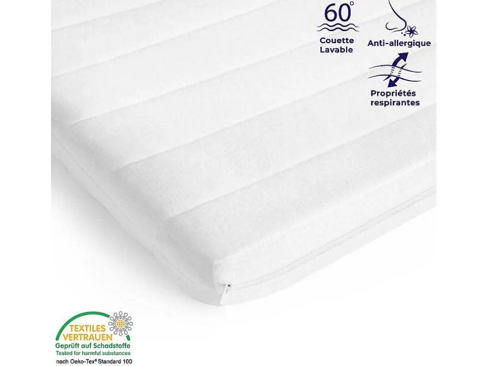 Topmatras 90X190 Cm Met Stevige Ondersteuning - Afneembare En Wasbare Hoes Voor Optimale Hygiene