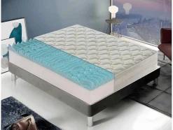 Traagschuimmatras - 9 Verschillende Zones - Hoogte 25 Cm - Afneembare Aloe-Hoes 90X190 Cm