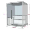 Traditionele Finse Sauna Sigtuna - 2 Tot 3 Plaatsen - L150 X L120 X H200 Cm - Met Led Verlichting