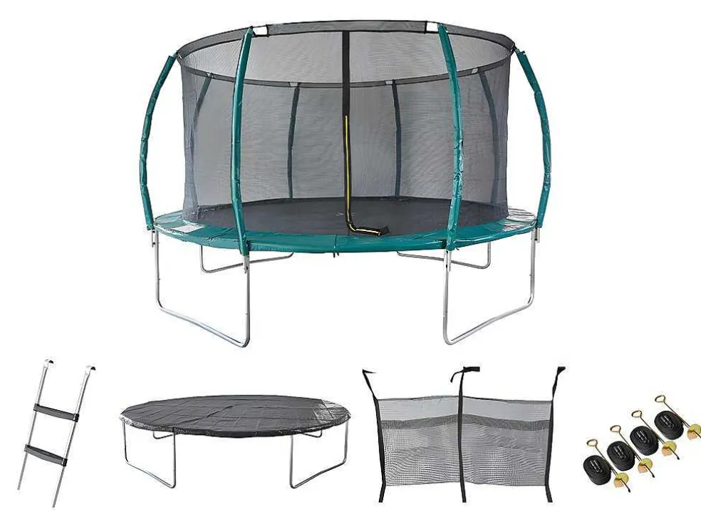 Trampoline Met Binnenbeschermingsnet, Ladder, Dekzeil En Verankeringsset D.427 Cm - Wallaby
