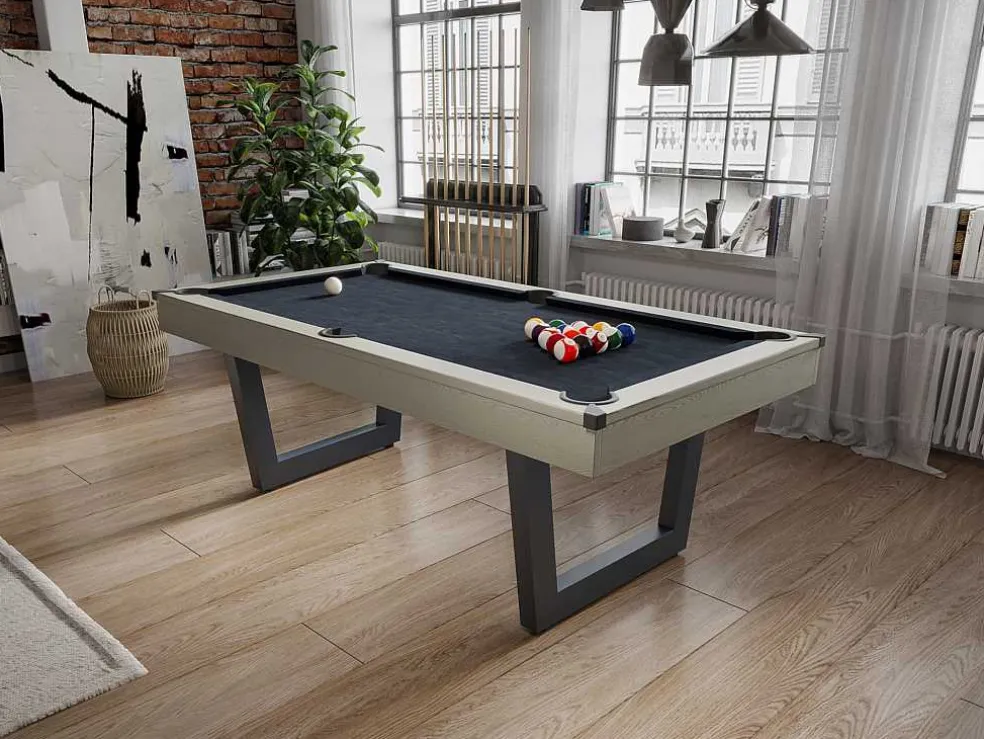 Transformeerbare Tafel - Biljart & Pingpong - Licht Naturelkleurig En Zwart - L213,4 X B111,8 X H78,5 Cm - Melian