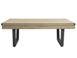 Transformeerbare Tafel - Biljart & Pingpong - Licht Naturelkleurig En Zwart - L213,4 X B111,8 X H78,5 Cm - Melian