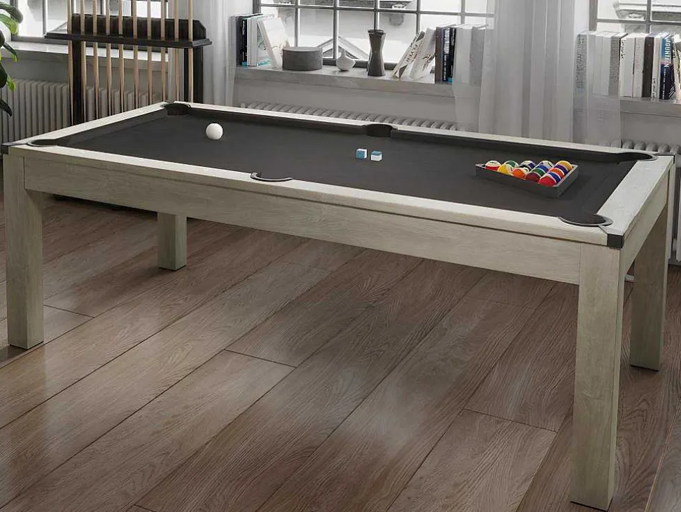 Transformeerbare Tafel Biljart & Pingpong - Licht Naturelkleurig - L182 X B102 X H80 Cm - Henk