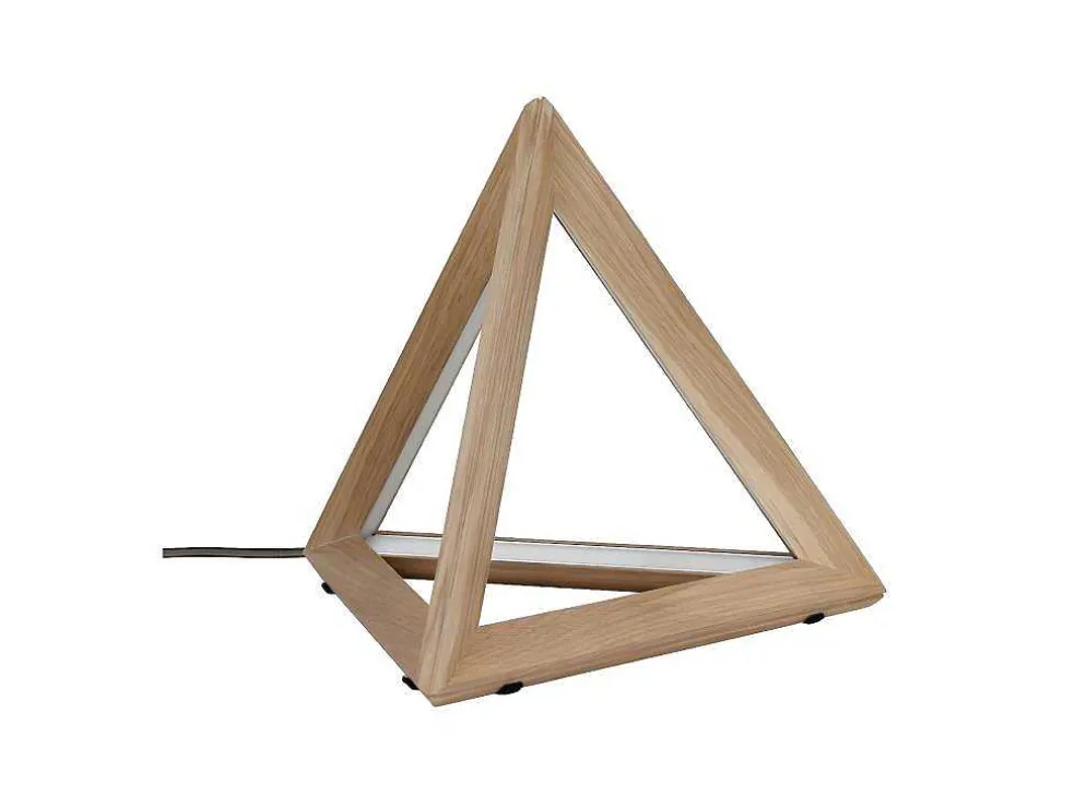 Trigonon Tafellamp, Eik, Chroom, Antraciet, 42X42X29,5 Cm, Epikasa