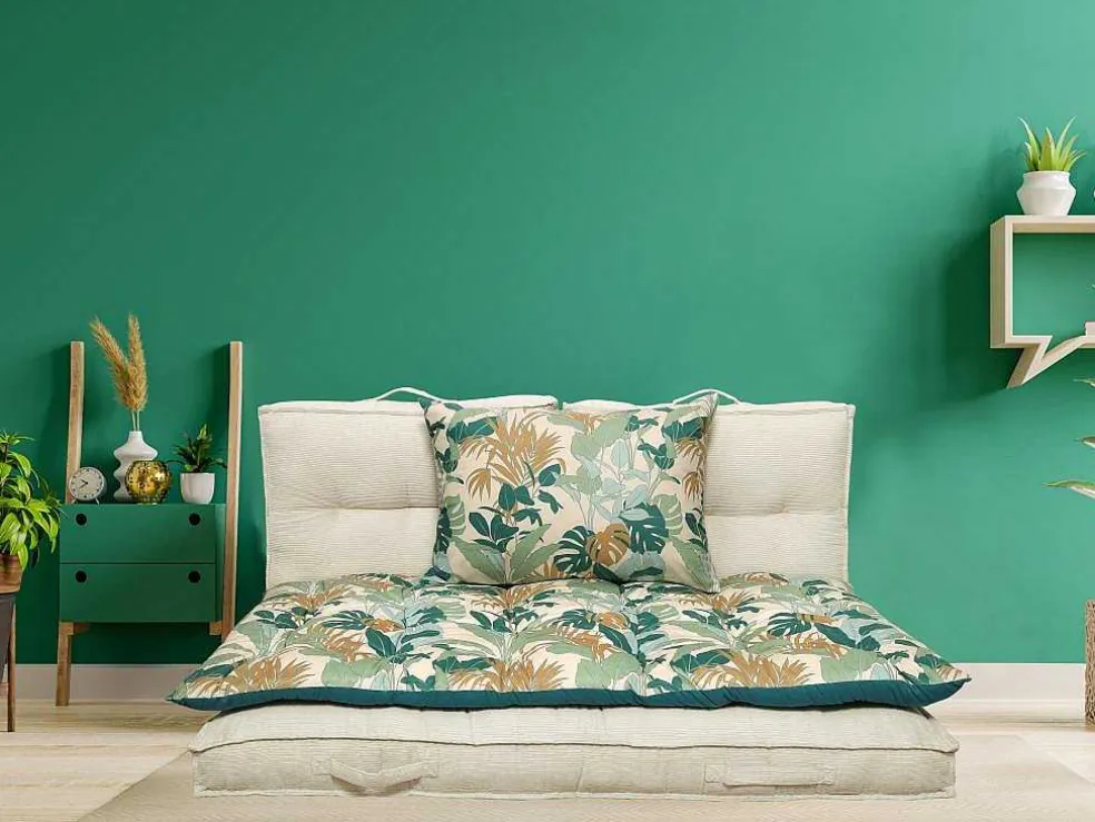 Tropisch Vloermatras Van Velours - L120 X D60 Cm - Meerdere Kleuren - Toomai