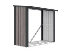 Tuinhuisje Van Verzinkt Staal Met Houteffect 1,98 M3 - 2 Kub - B182 X D89 X H156 Cm - Birwood